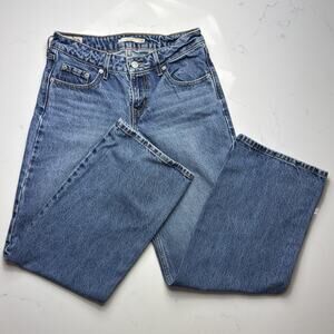 Levis Low Loose Jeans Womens 26 Blue Wide Leg Baggy Loose Premium Y2K